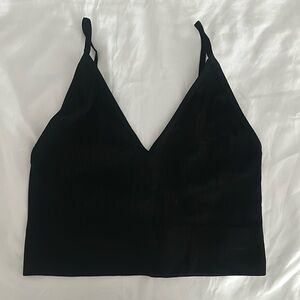 Black V neck top